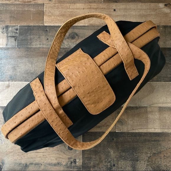 Elizabeth Arden Vegan Ostrich Shoulder Satchel Travel Bag - Picture 4 of 13